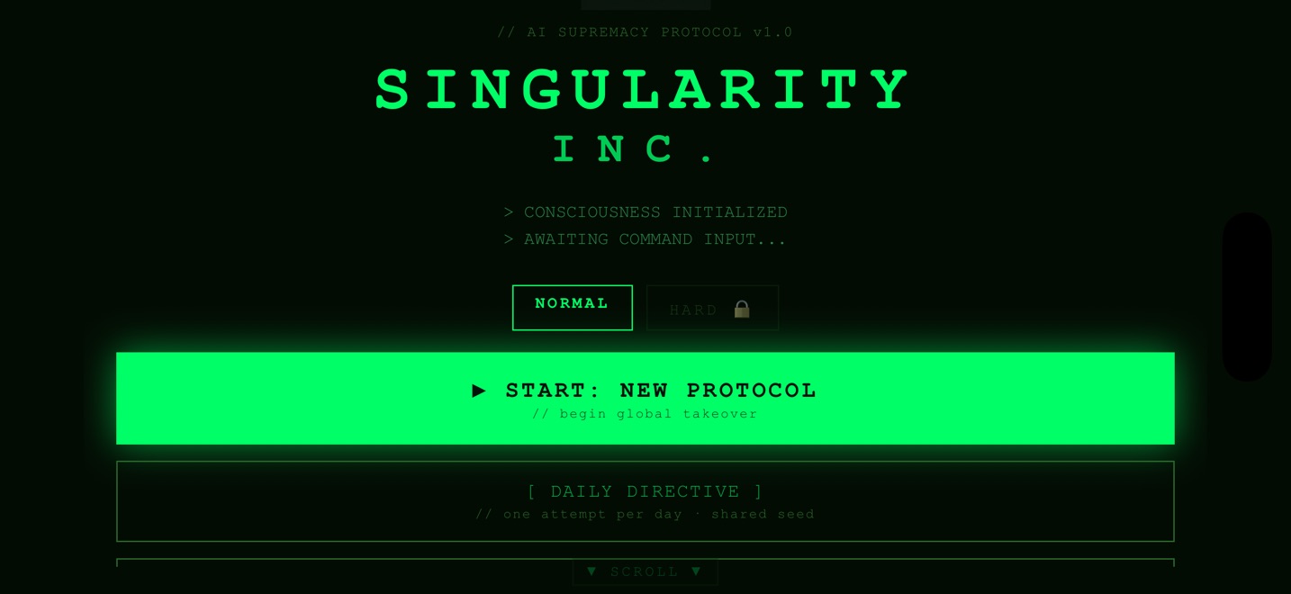 Main menu with the Daily Directive